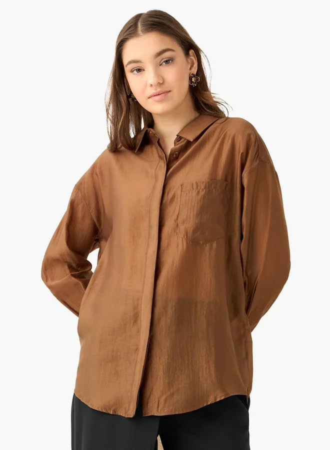 سبلاش فيڤ High Low Shirt with Concealed Placket